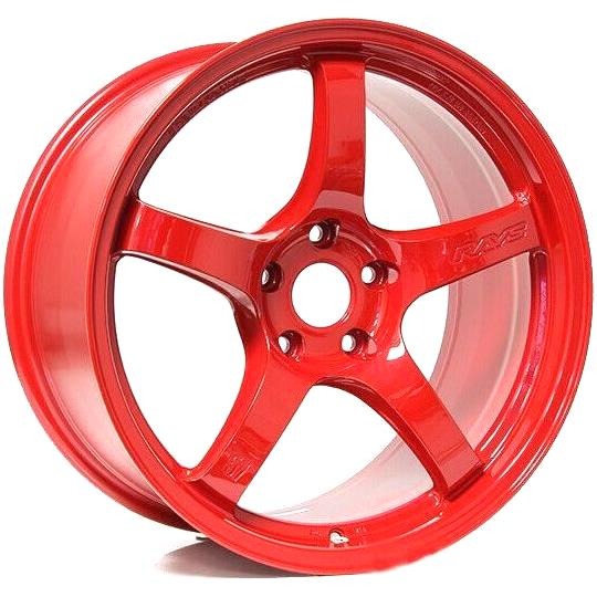 Rays Gram Lights 57CR Milano Red 18x9.5 +38mm 5x100 (Single Wheel) -  2013-2024 Subaru BRZ / Scion FR-S / Toyota GR86 / 2014-2018 Subaru Forester  | Rallysport Direct