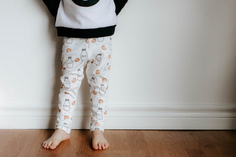 Milk and cookie baby and toddler leggings