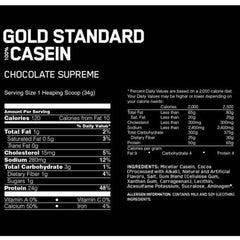 Optimum 100% PROTÉINE DE CASÉINE, 4lb