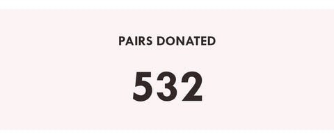 Shoes that give back - pairs donated to charity