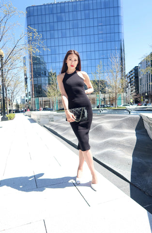 Bonnie Bunson Influencer Blogger | Contributor Alterre Interchangeable Shoes | Washington DC | White Stiletto