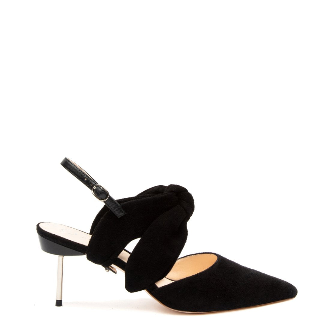 Black Suede Stiletto + Erykah Strap