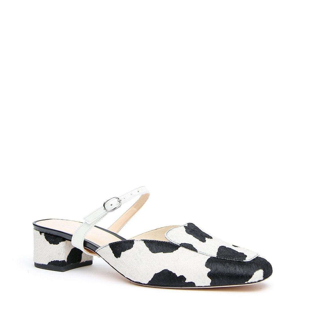Cow Loafer + White Twiggy Strap