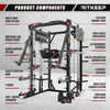 RitKeep PMAX-4750 Dual Plate Loaded Smith Machine Home Gym Package