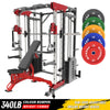 RitKeep PMAX-5600 340 LB Color Weight Plate Smith Machine Trainer Pro Home Gym Package