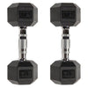 RitKeep 15lb Six-sided Rubber Coated Hex Dumbbell Sets