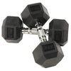 RitKeep 25lb Six-sided Rubber Coated Hex Dumbbell Sets