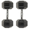 RitKeep 30lb Six-sided Rubber Coated Hex Dumbbell Sets