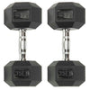 RitKeep 35lb Six-sided Rubber Coated Hex Dumbbell Sets