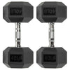 RitKeep 40lb Six-sided Rubber Coated Hex Dumbbell Sets
