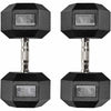 RitKeep 65lb Six-sided Rubber Coated Hex Dumbbell Sets