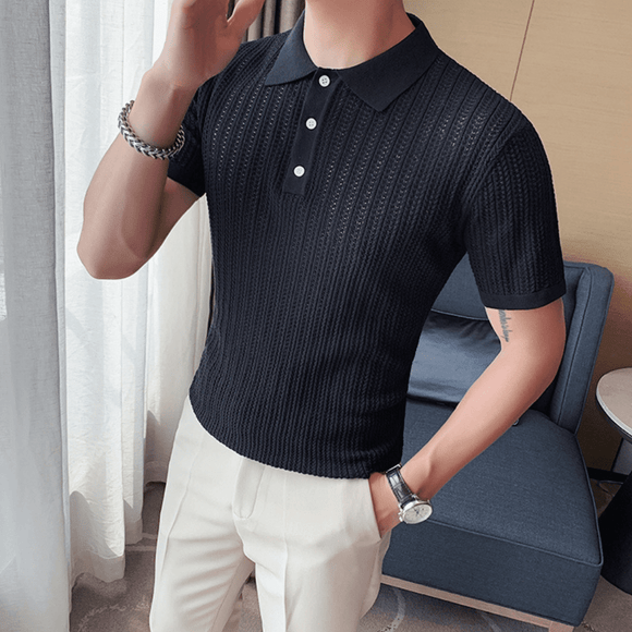 MAURICE | V-neck Polo Shirt – Belle Époque
