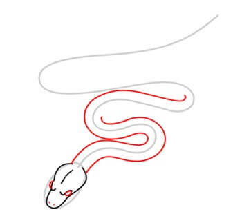 etape 2 - dessiner serpent