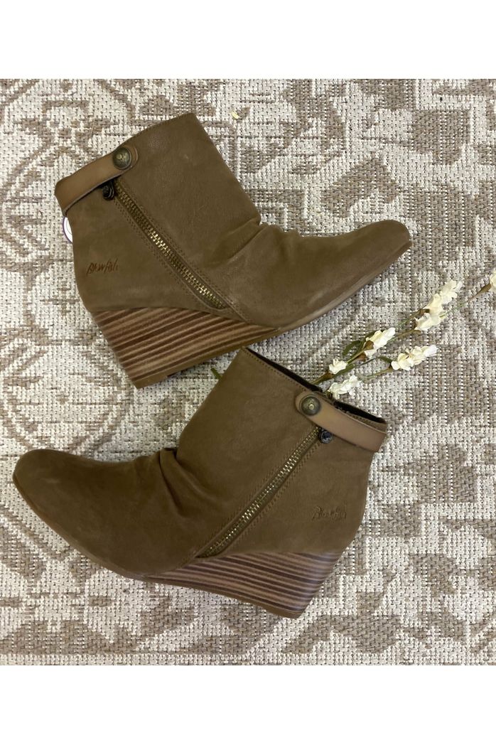 blowfish brown wedge boots