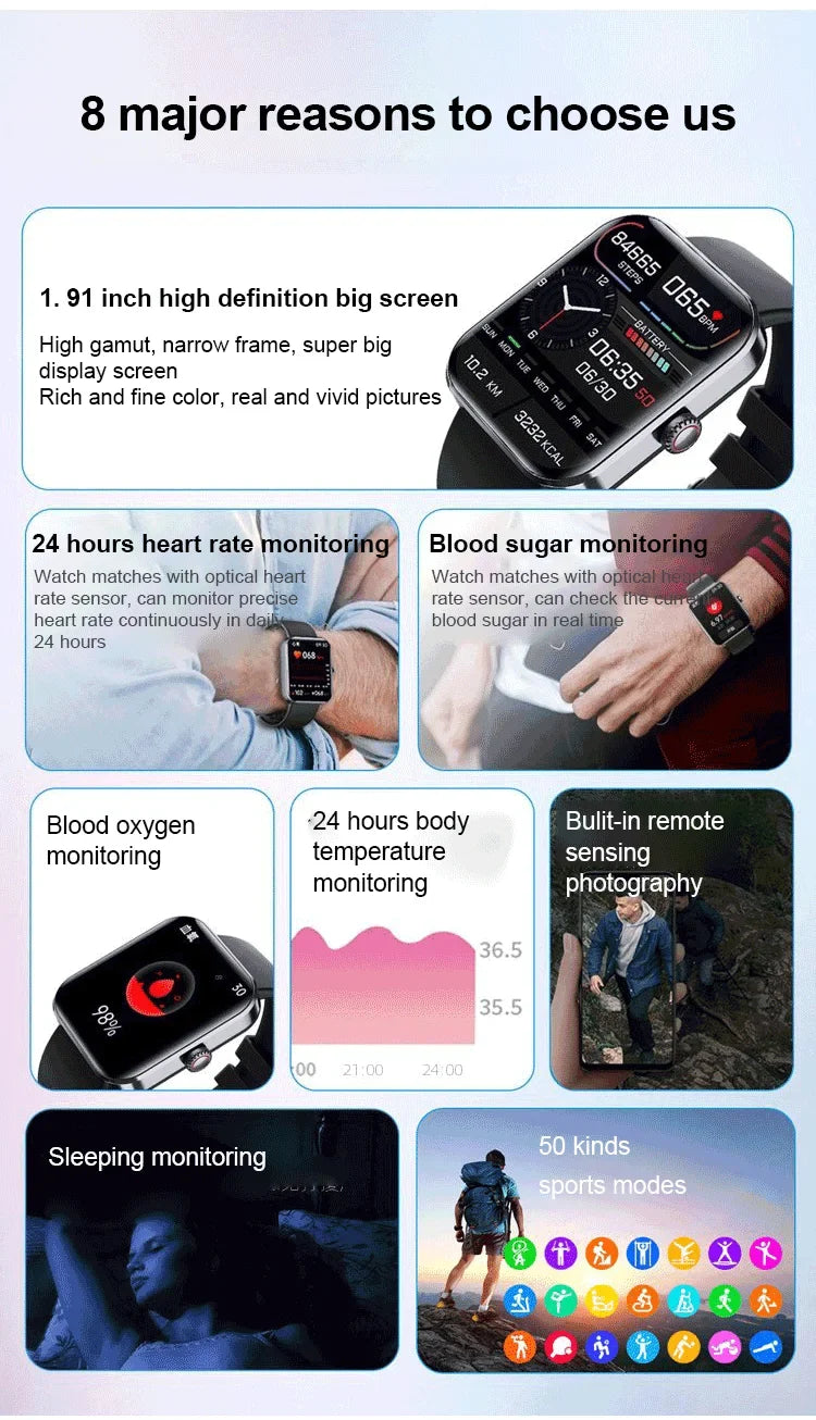 Multi-sport Blood Rate Monitoring SmartWatch - best fitness smartwatch