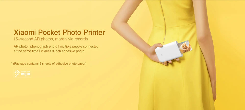 Mini inkless Photo Printer with AR Video Printing Technology - SmartFusion