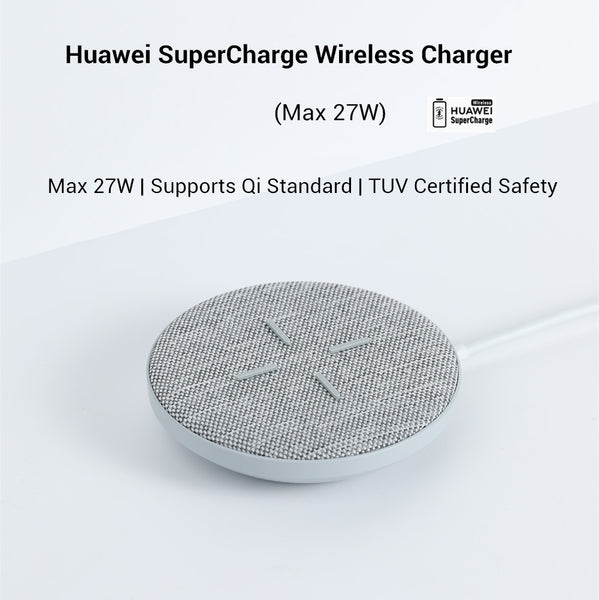 Cargador inalámbrico Huawei 27W carga estupenda máxima para carga estándar Qi de Huawei para iPhone/Samsung/Xiaomi