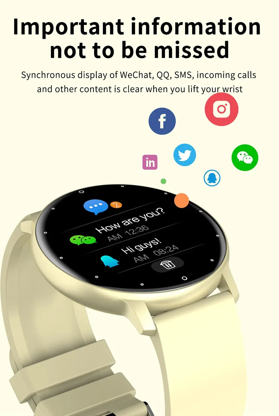 Waterproof sport Smartwatch for Men & Women - SmartPursue™