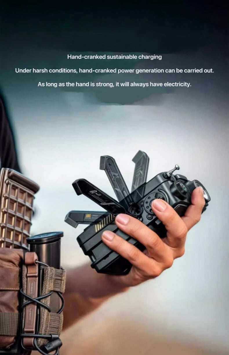 Hand-Crank Generator & Solar Power Bank - SmartPursue™