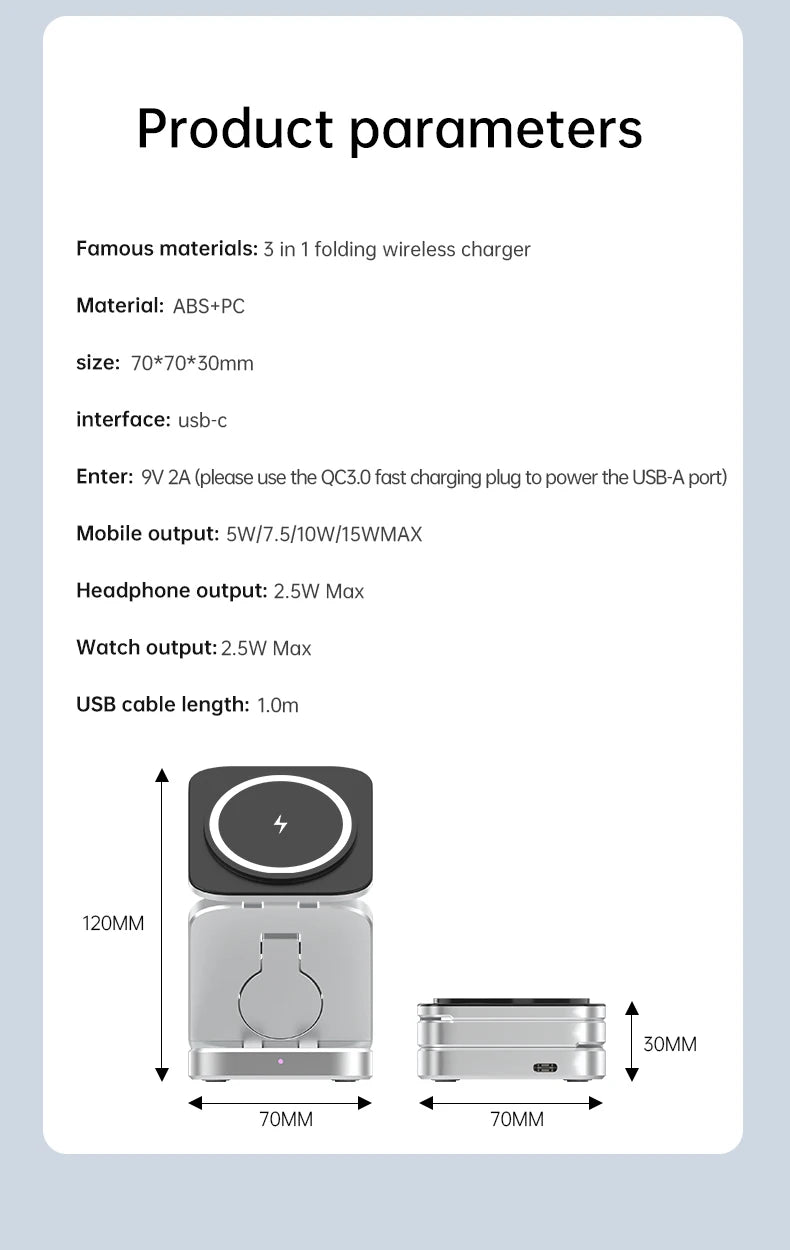 Foldable Magsafe Wireless Charging Station - SmartFusion