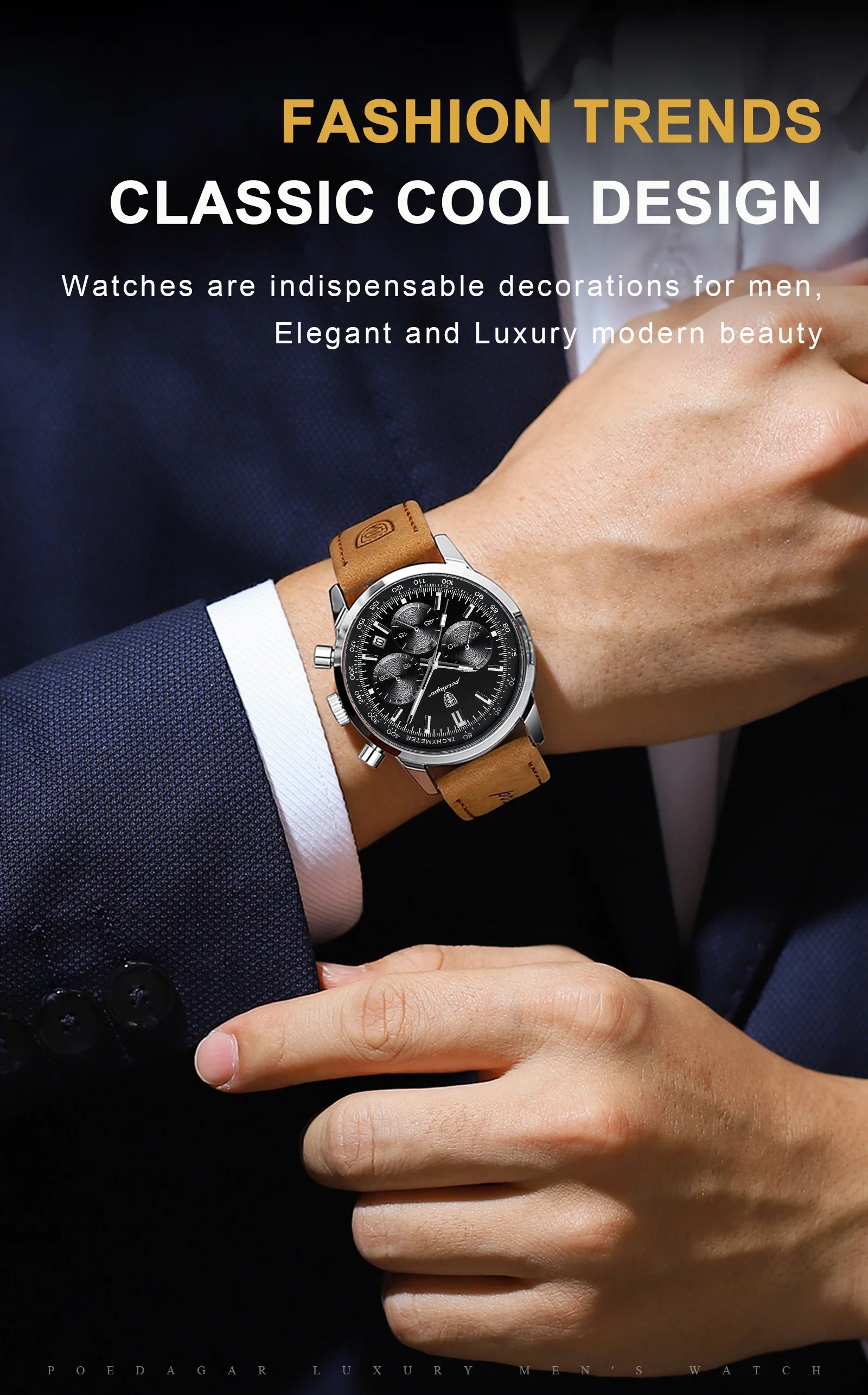 Luxury Mens Watch High Quality Waterproof Men's Wristwatch - SmartFusion
