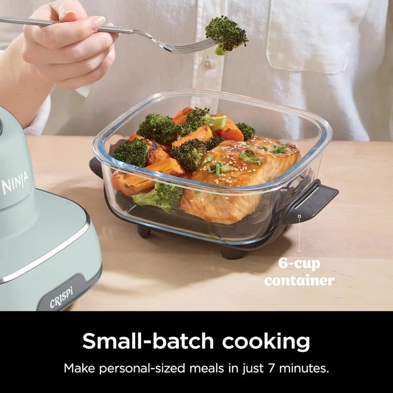 Glass Air Fryer Cooking System – 4QT Non-Toxic & Microwave