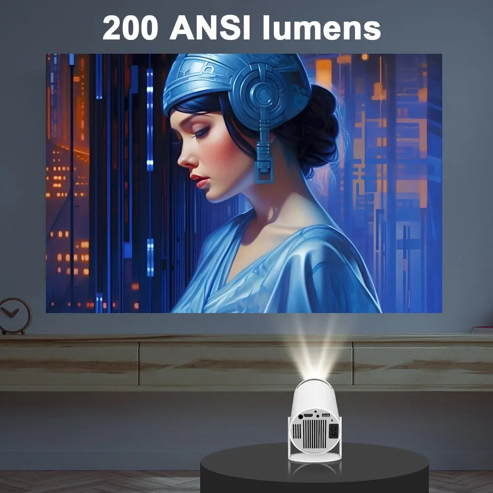 Portable 4K Projector - Home Cinema Outdoor Projetor - SmartFusion  