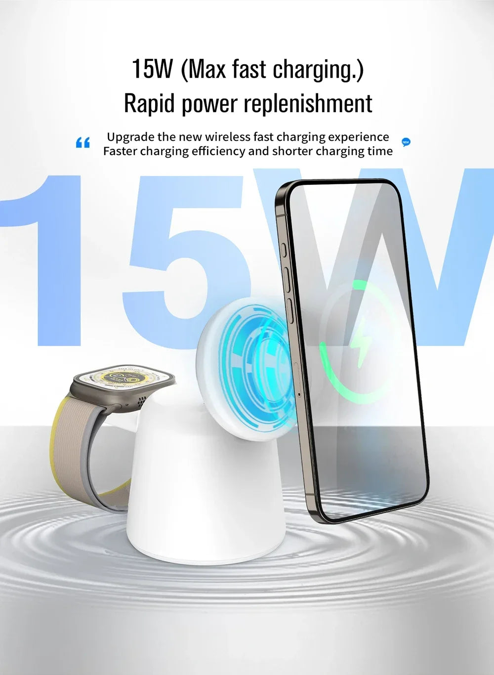 3-in-1 Magnetic Wireless Charger Stand - SmartPursue™