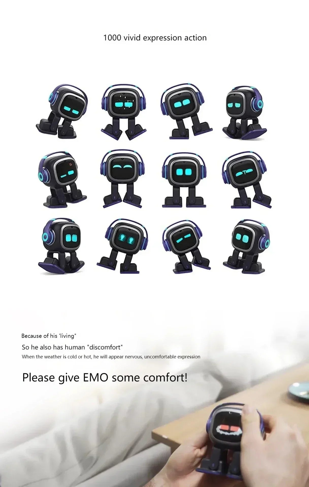 EMO AI Pet Robot – Interactive Emotional AI Desktop Companion - SmartPursue™