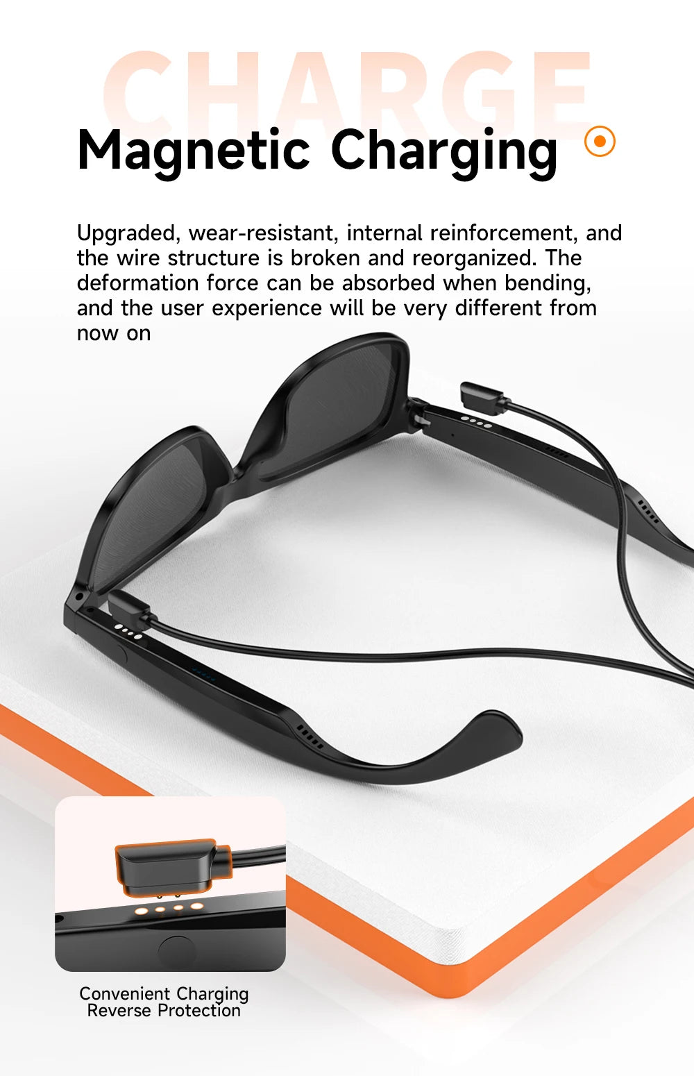 Smart Glasses with Voice Call, Music Lamp; Touch Control - SmartFusion
