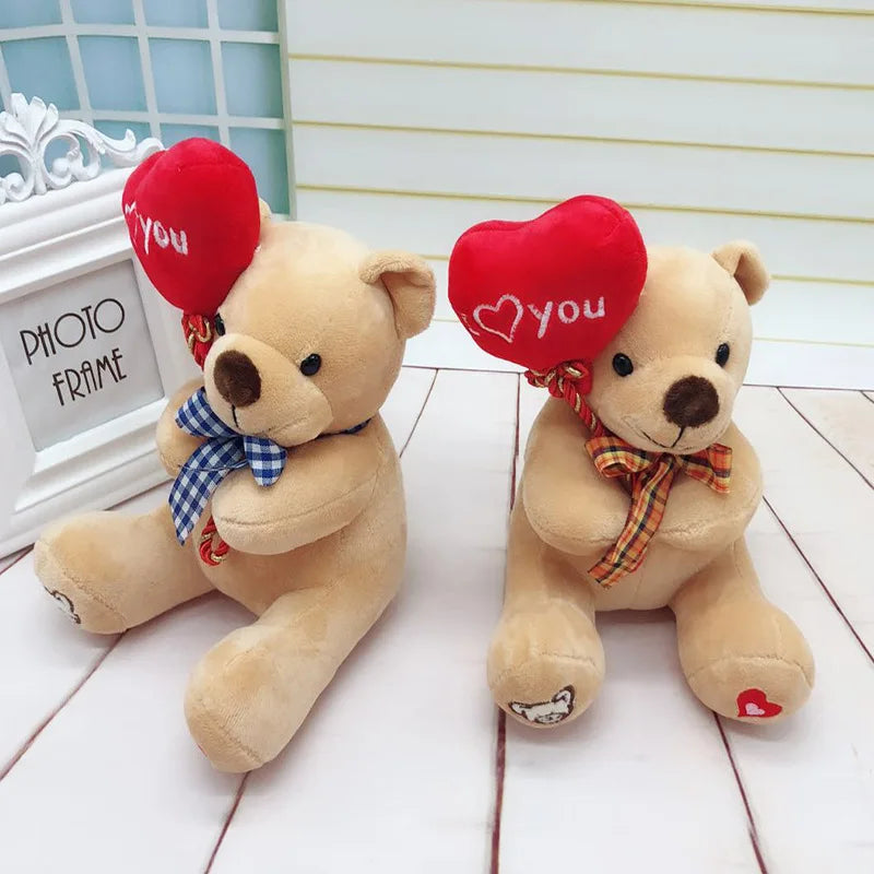 Cartoon Teddy Bear Holding Heart Plush Toy - SmartPursue™