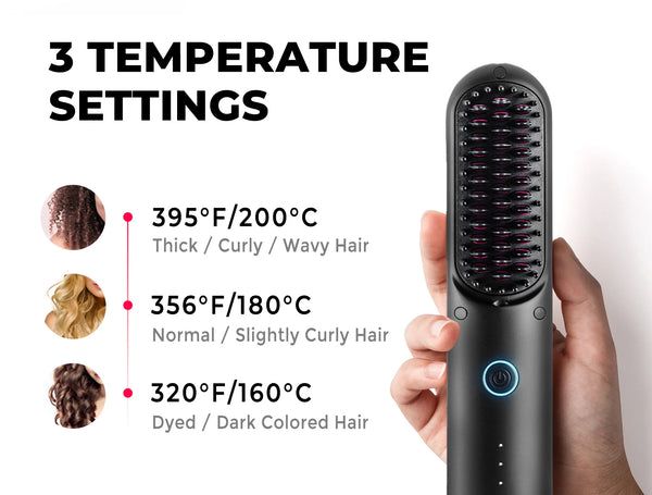 Wireless Charging Straight Comb | Portable Hair Brushes