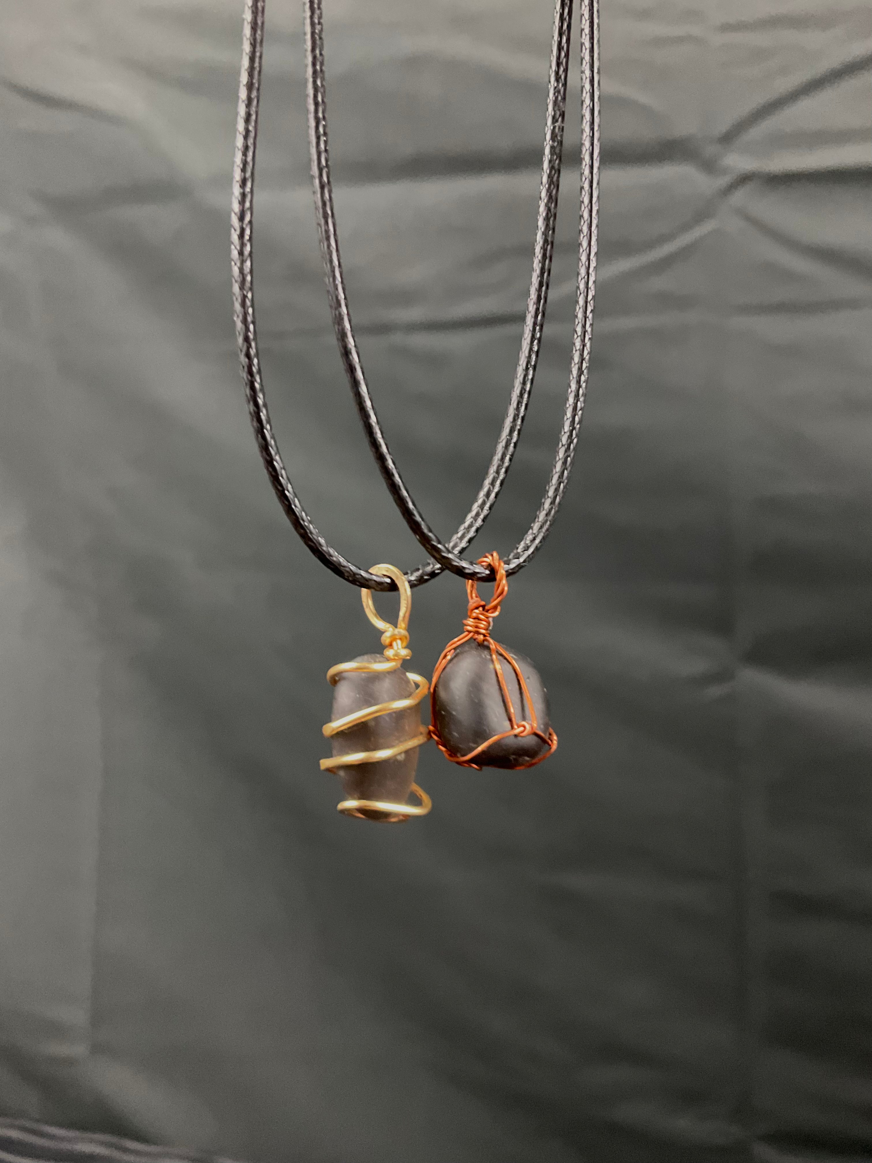 Obsidian Pendant Wire Wrapped