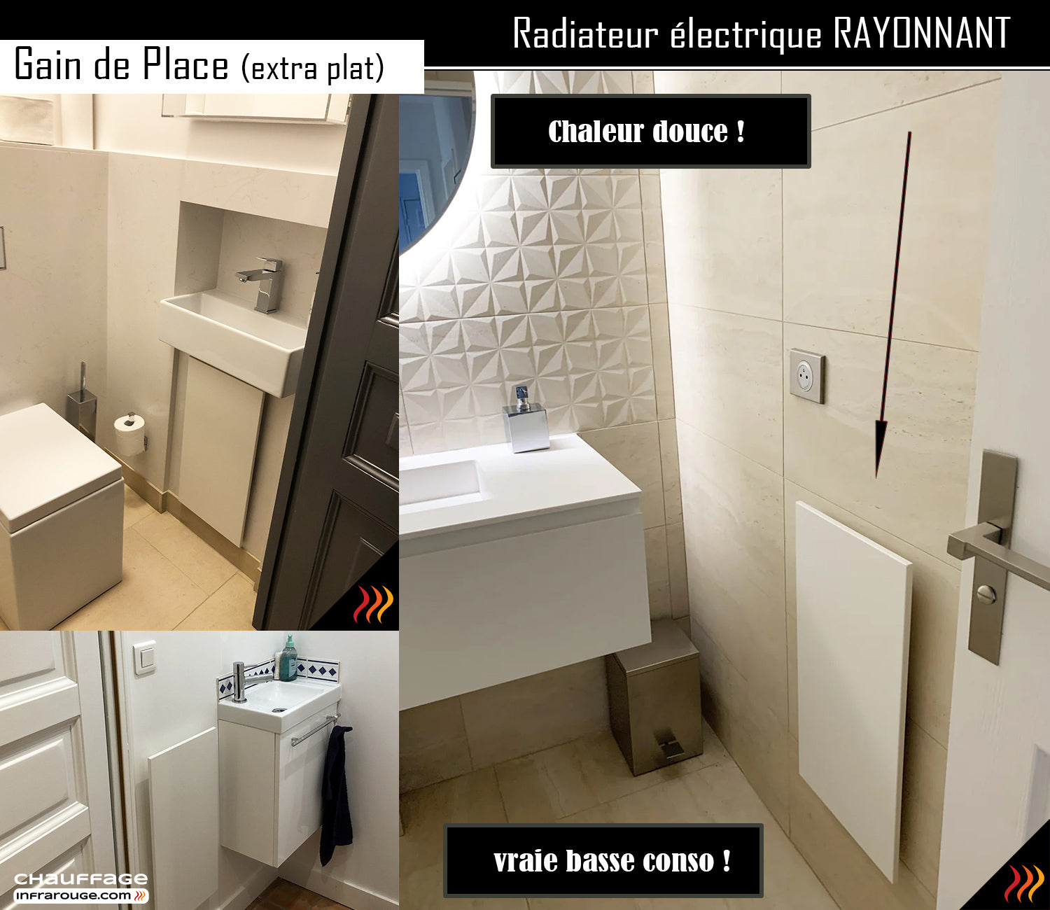 chauffage infrarouge pour WC