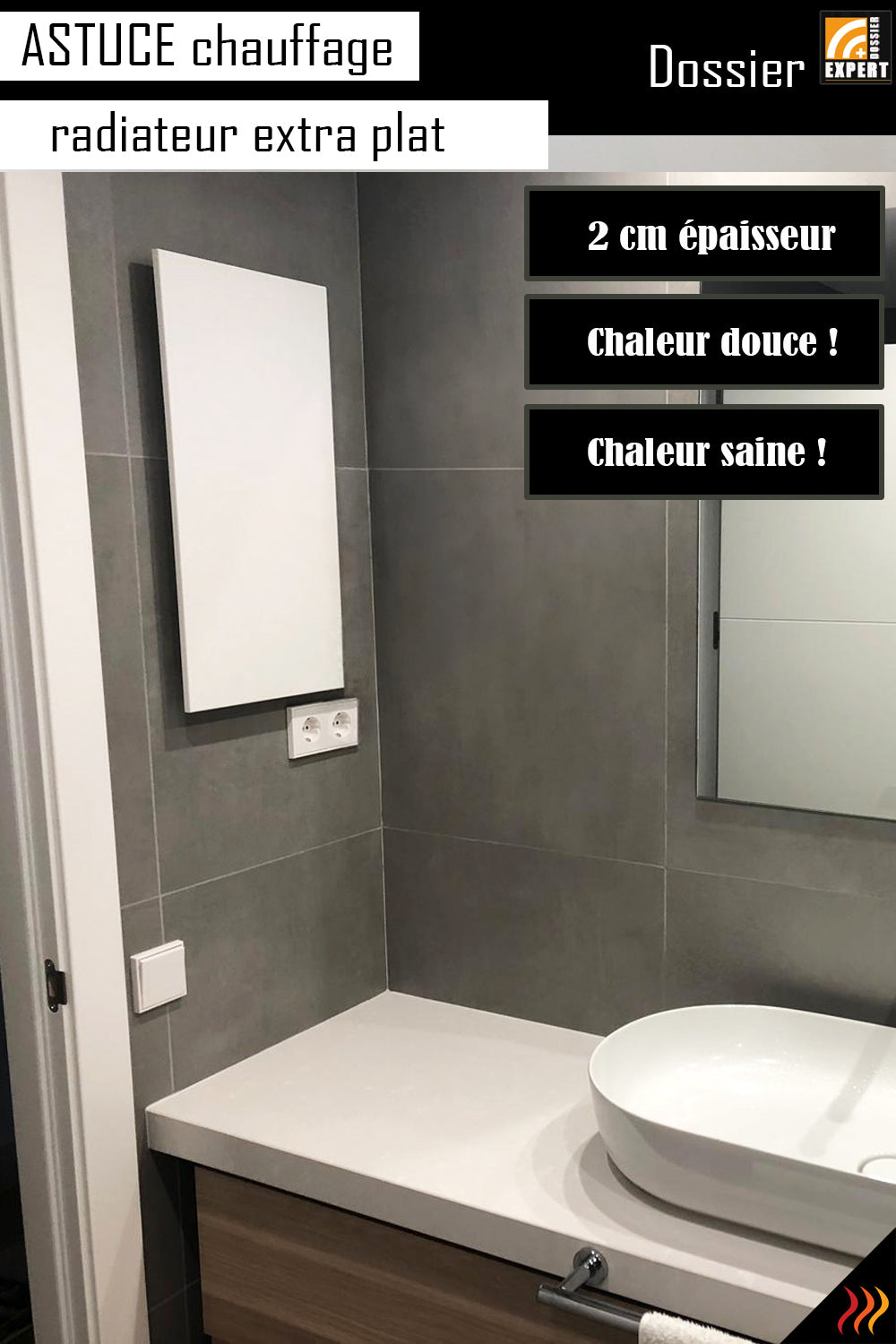 chauffage infrarouge rayonnant pour petit WC