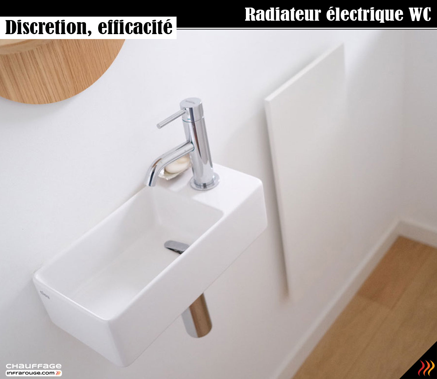 Convecteur électrique pour WC extra plat