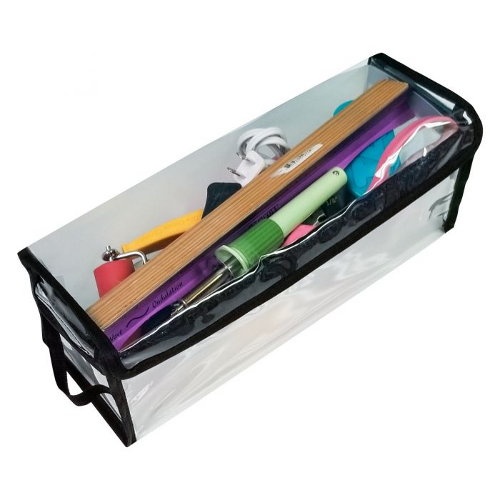 6pc School Pen Pouch Storage Box Slider Pencil Case Marker Holder Button  Closure