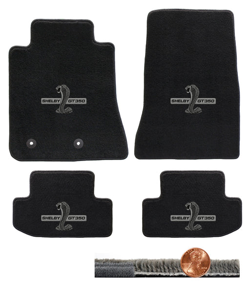 2015-2020 Shelby Mustang Black Ultimat 4pc Floor Mats - GT-350