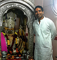 Mayank Goyal in Brahma temple, Pushkar