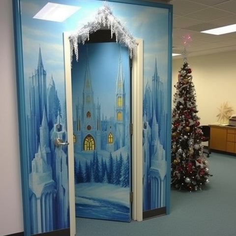 Christmas office door decorating ideas