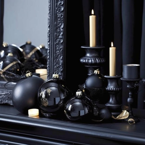 black-and-white Christmas decor ideas.
