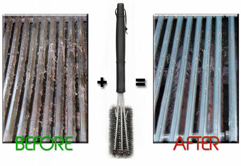 stainless steel steam cleaning grill brush