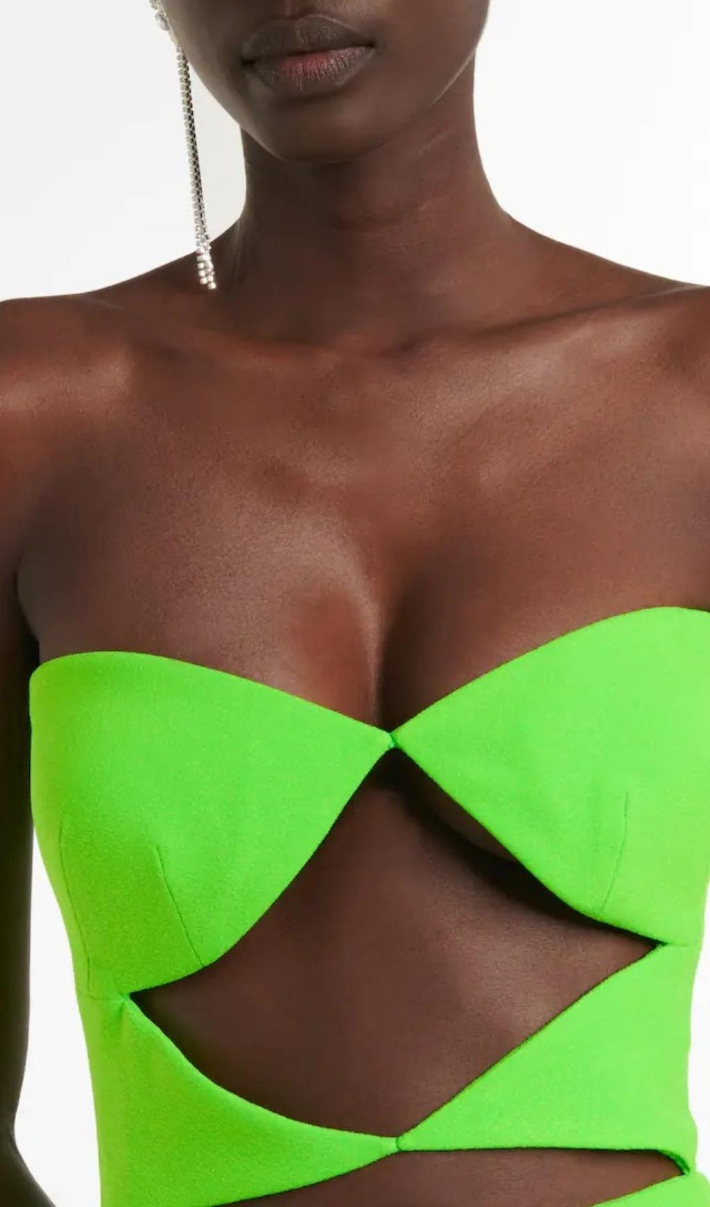 CUT OUT STRAPLESS MIDI DRESS - Image 8