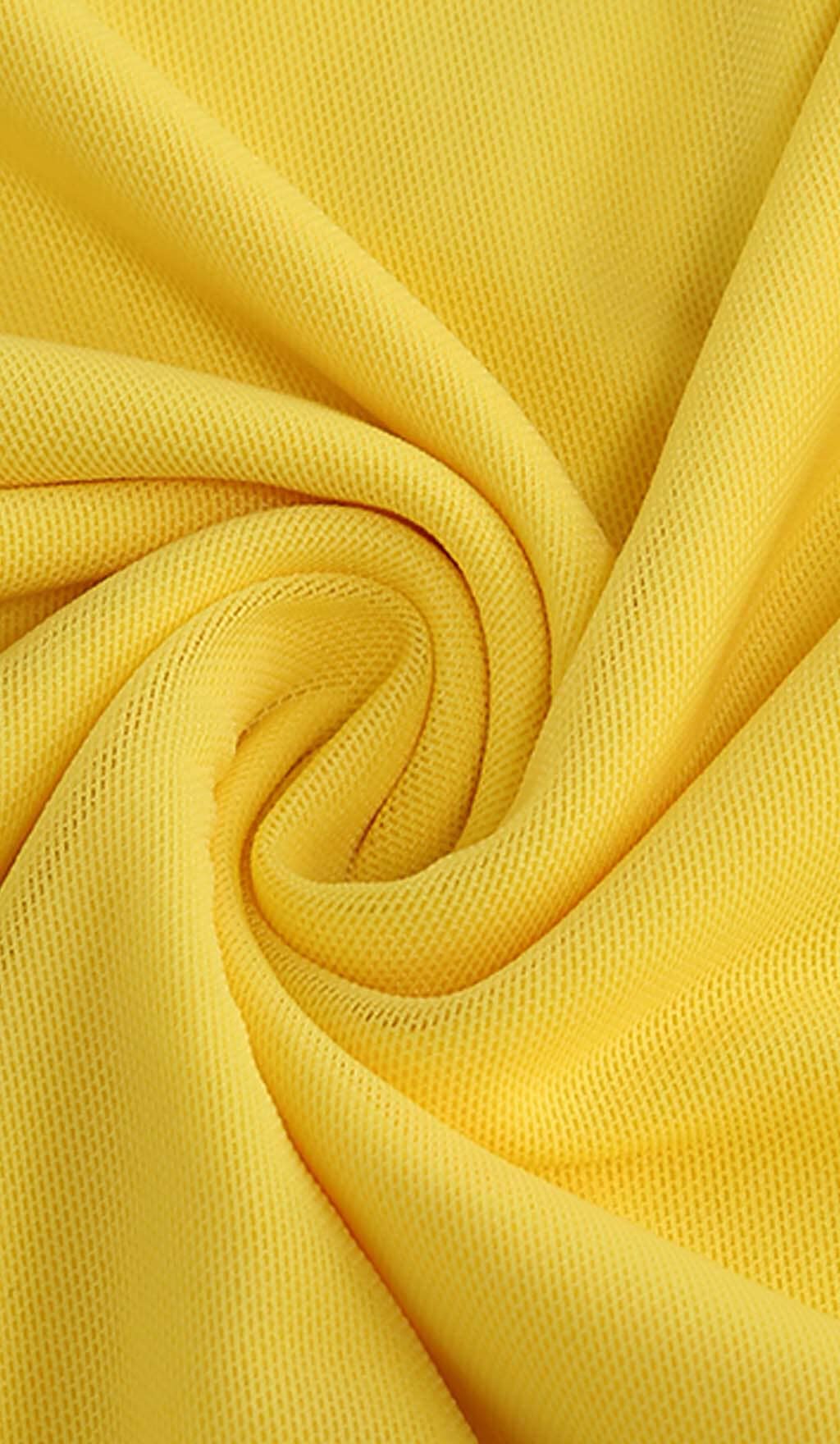 CUTOUT ONE-SHOULDER MIDI DRESS IN LEMON - Image 18