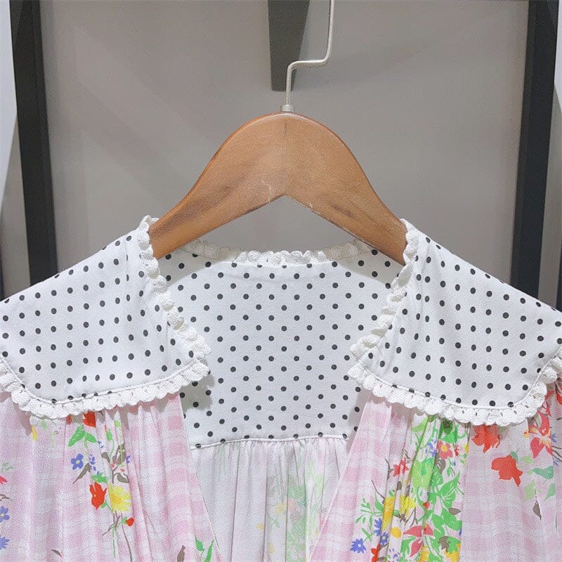 FLORAL PRINT MIDI DRESS IN PINK - Image 10