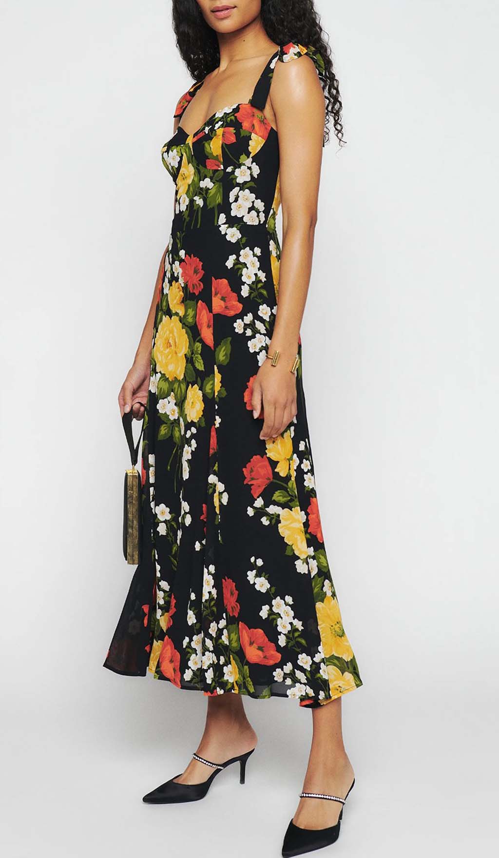FLORAL-PRINT TIE STRAP DRESS IN LUISA - Image 2
