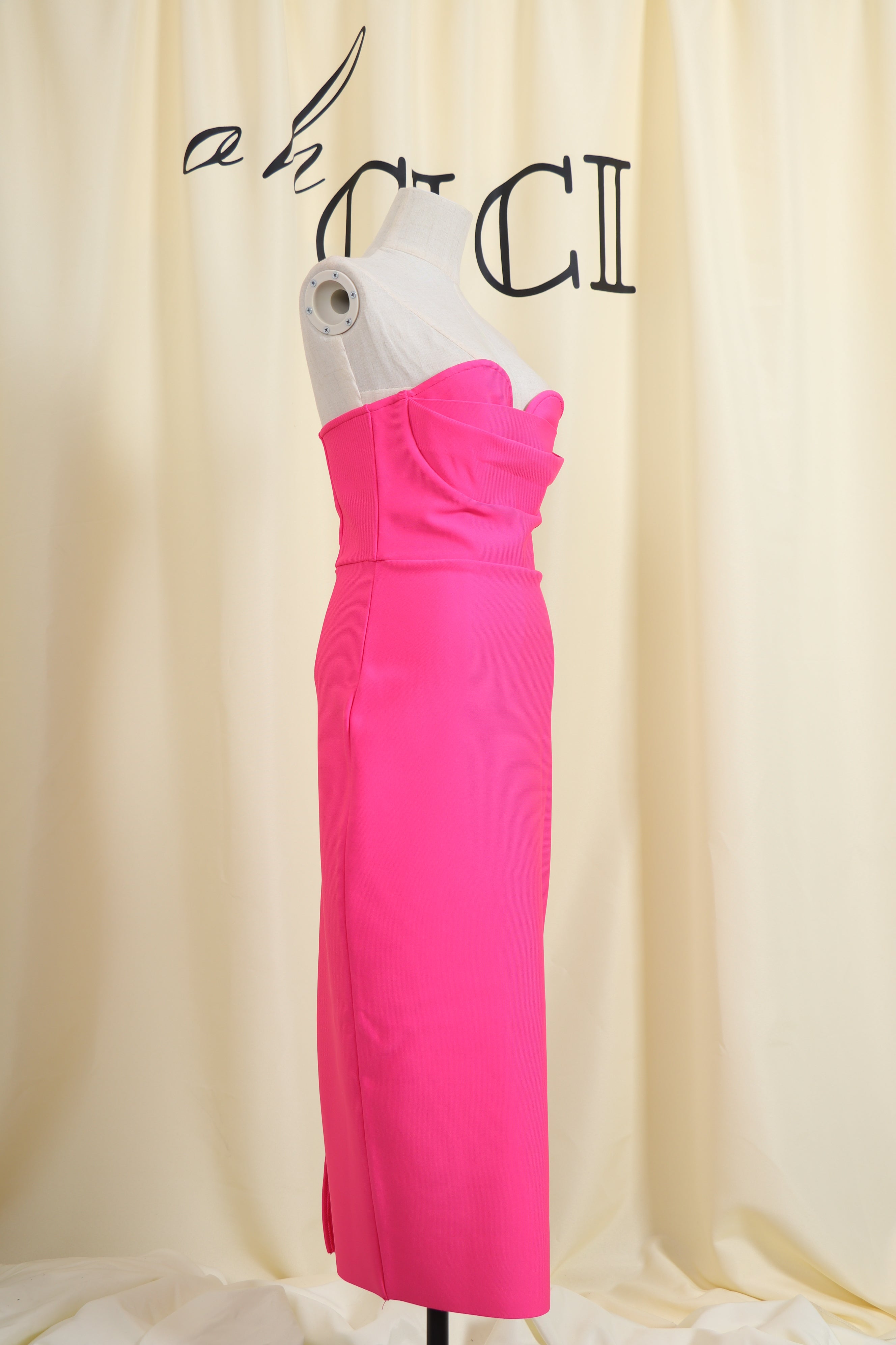 GREEN MIDI BANDAGE DRESS - Image 15