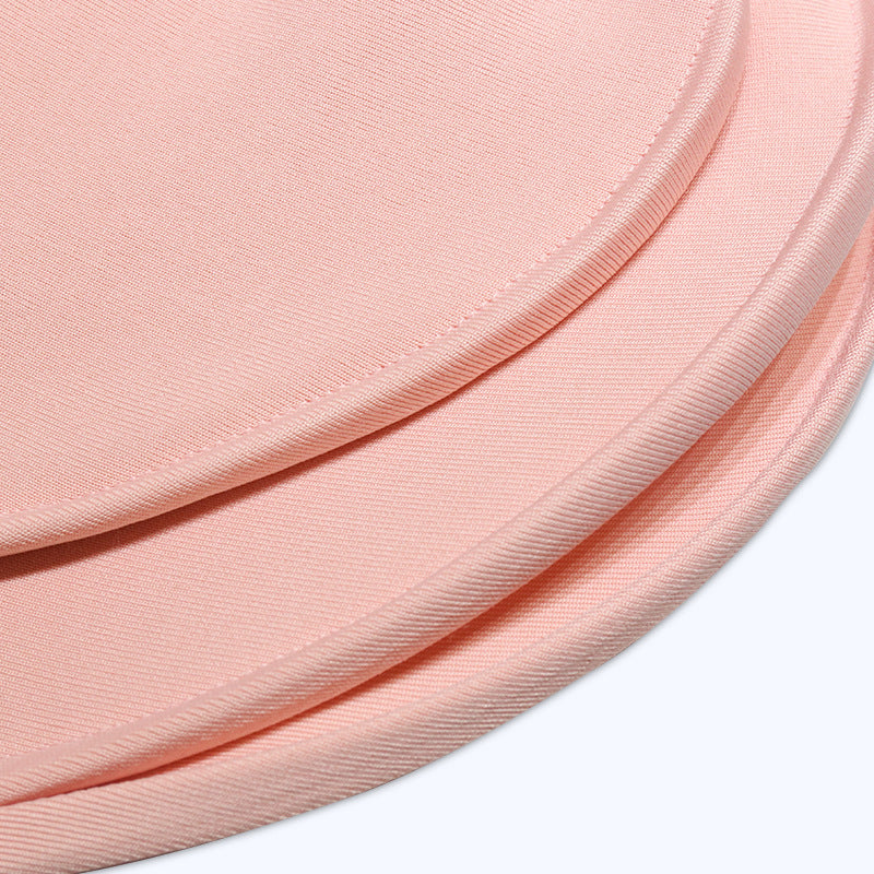 BLUSH DEEP V NECK BANDAGE MIDI DRESS - Image 7