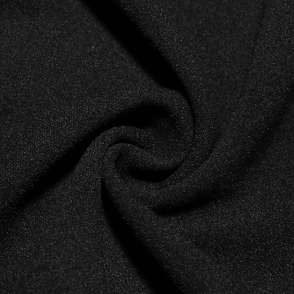 BLACK RUFFLE HEM DRESS - Image 13