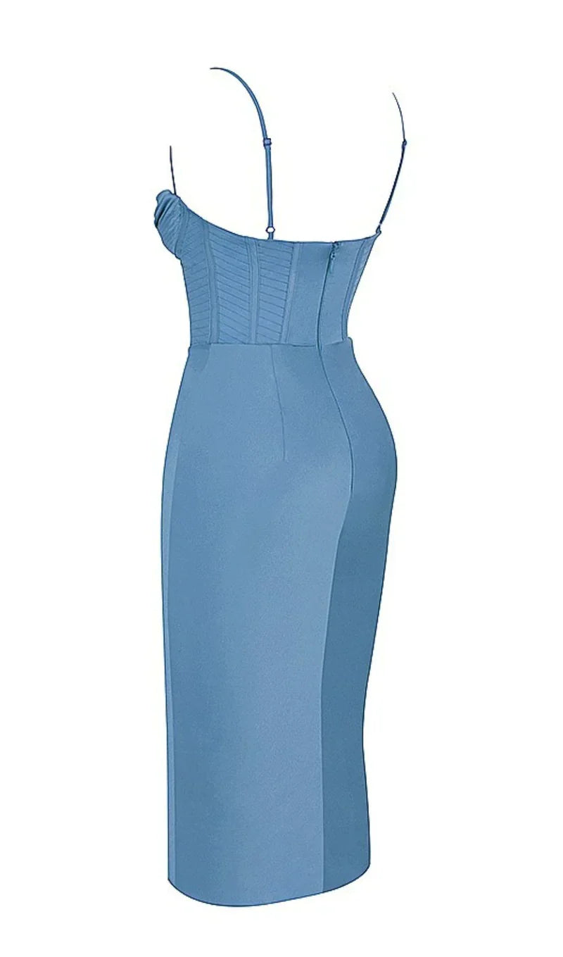 PARTHEA BONING PUSH UP PADDED CORSET SATIN DRESS - Image 8
